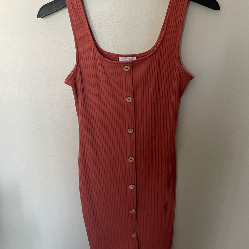 Pastel Orange midi dress